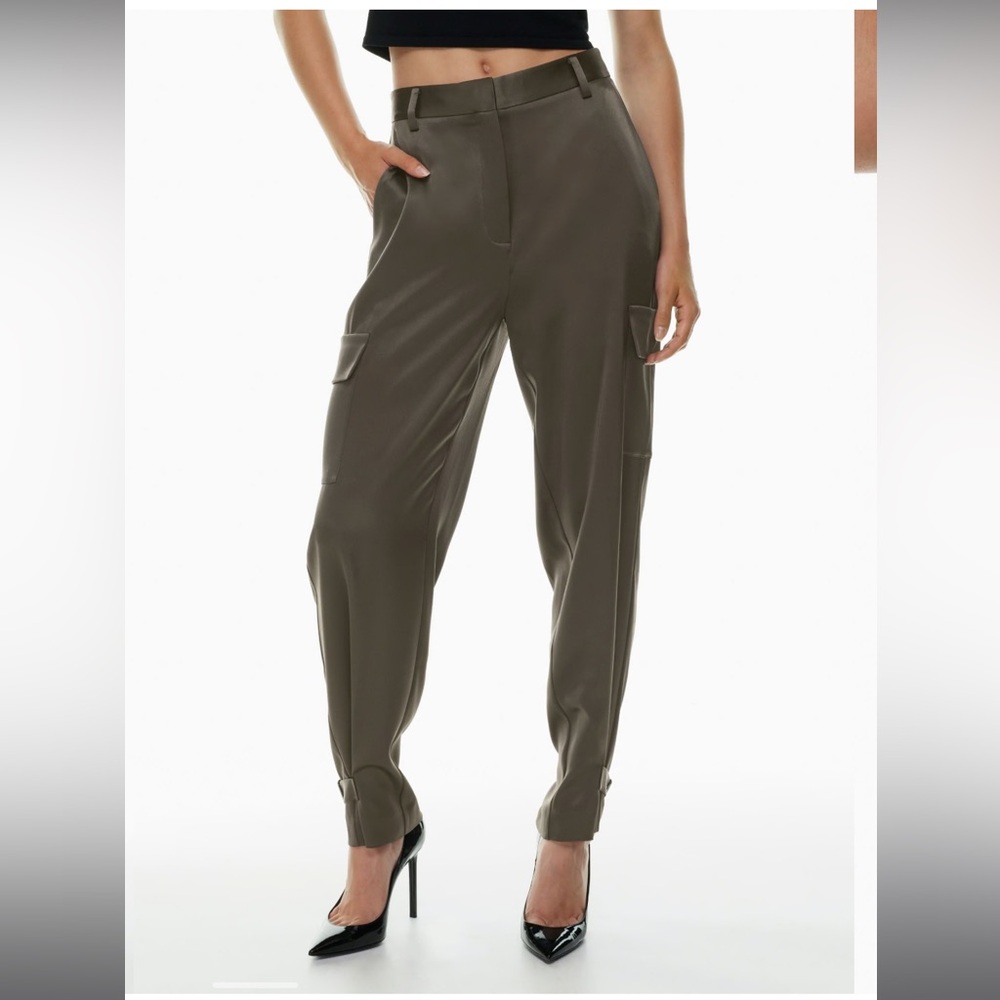 Refined Aritzia Satin Cargo pants